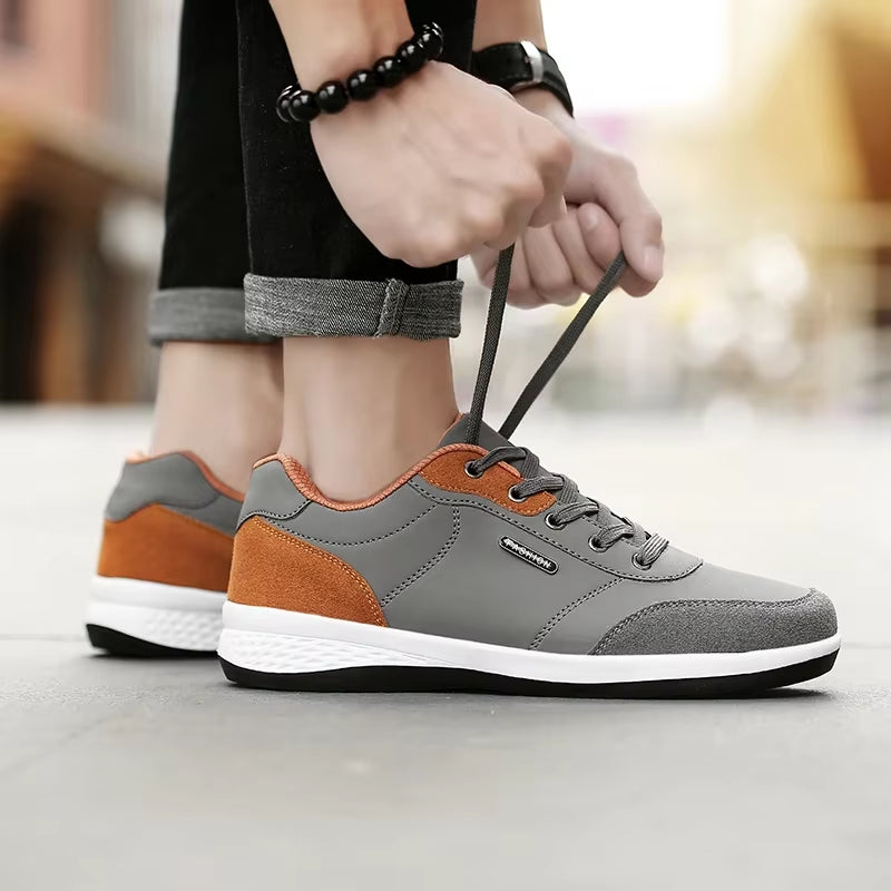 New Men Shoes Spring Autumn Waterproof Walking Sneakers Leisure Male Leather Sports Shoes Non-Slip Footwear Tennis for Men