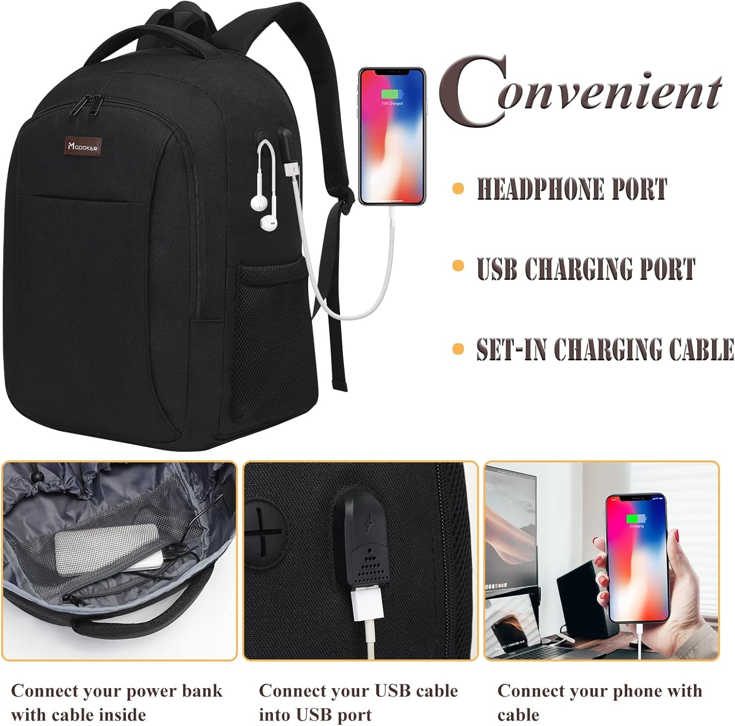 35L Travel Laptop Backpack for Men Women