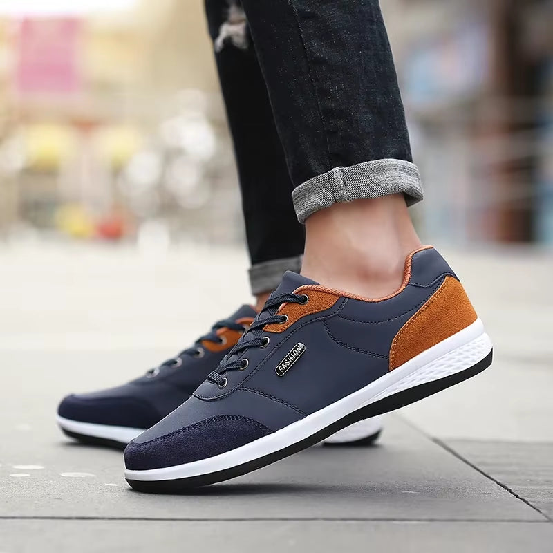 New Men Shoes Spring Autumn Waterproof Walking Sneakers Leisure Male Leather Sports Shoes Non-Slip Footwear Tennis for Men