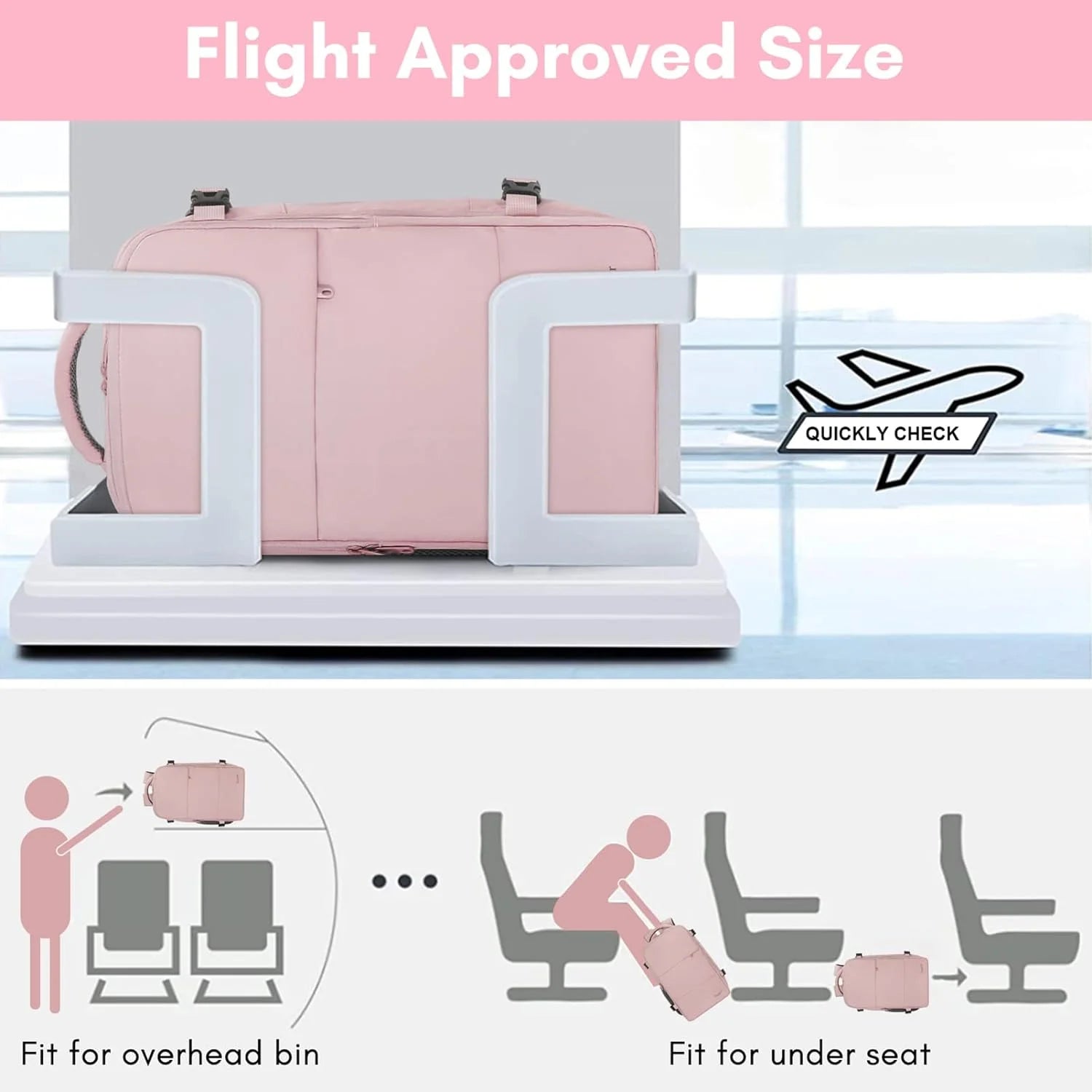 Travel Backpack for Women, Carry on Big Bag with USB Port, TSA 15.6In Laptop Bag Pink