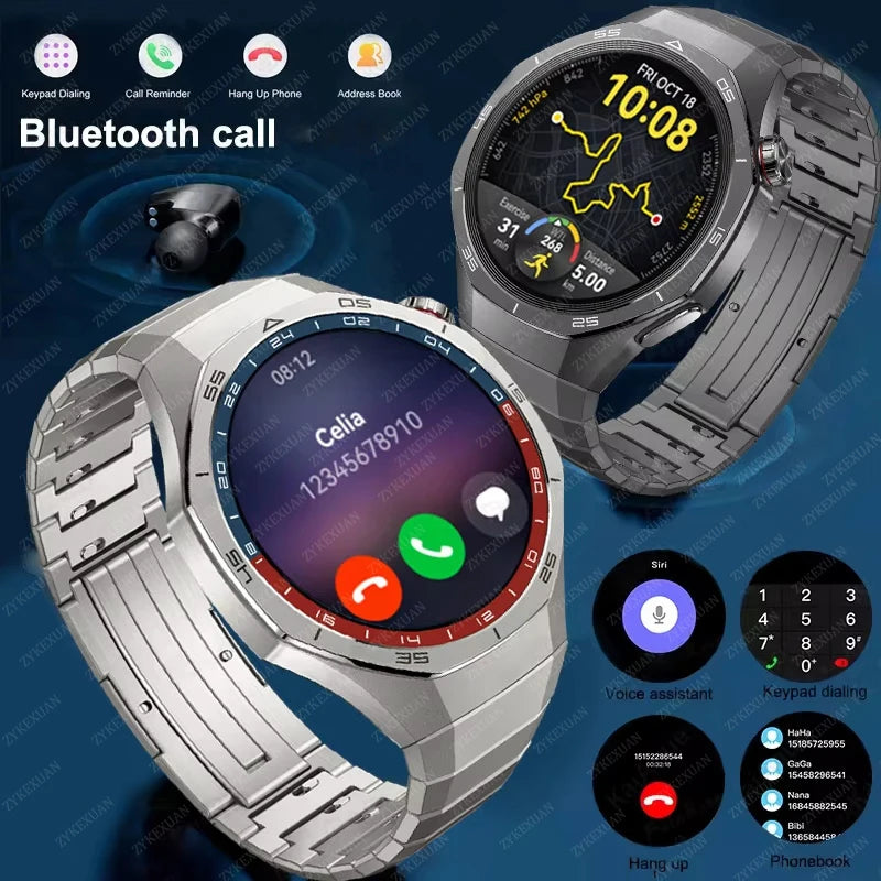 2025 New GT5 Pro Smart Watch Men 1.53 Inch AMOLED Screen GPS Track Sport Watches Heart Rate Waterproof Bluetooth Call Bracelet