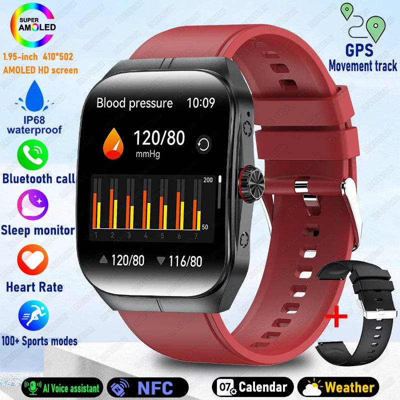2025 New HD AMOLED Screen for OPPO Watch 4 Pro Sports Smart Watches Men GPS Track Waterproof Bluetooth Call NFC Smart Watch