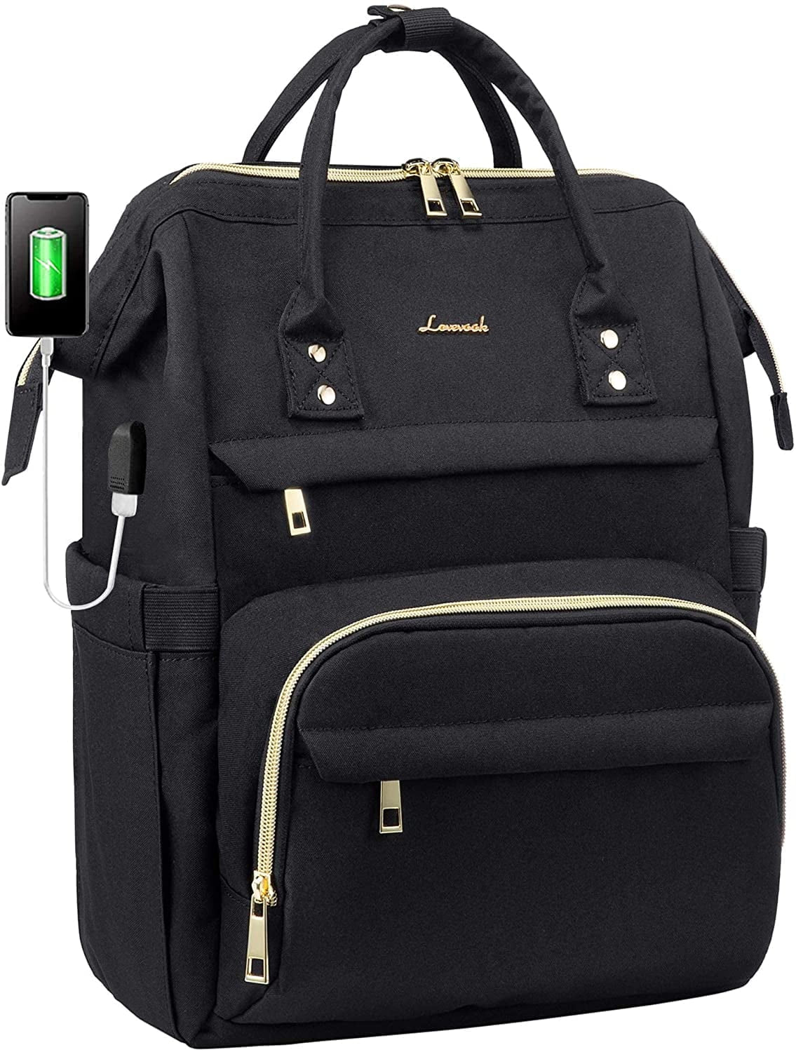 Laptop Backpack for Women, Practical College Teacher Nurse Work Backpack Purses Fit 15.6 Inch Laptop, Water-Resistant Travel Bag with Multi Pockets