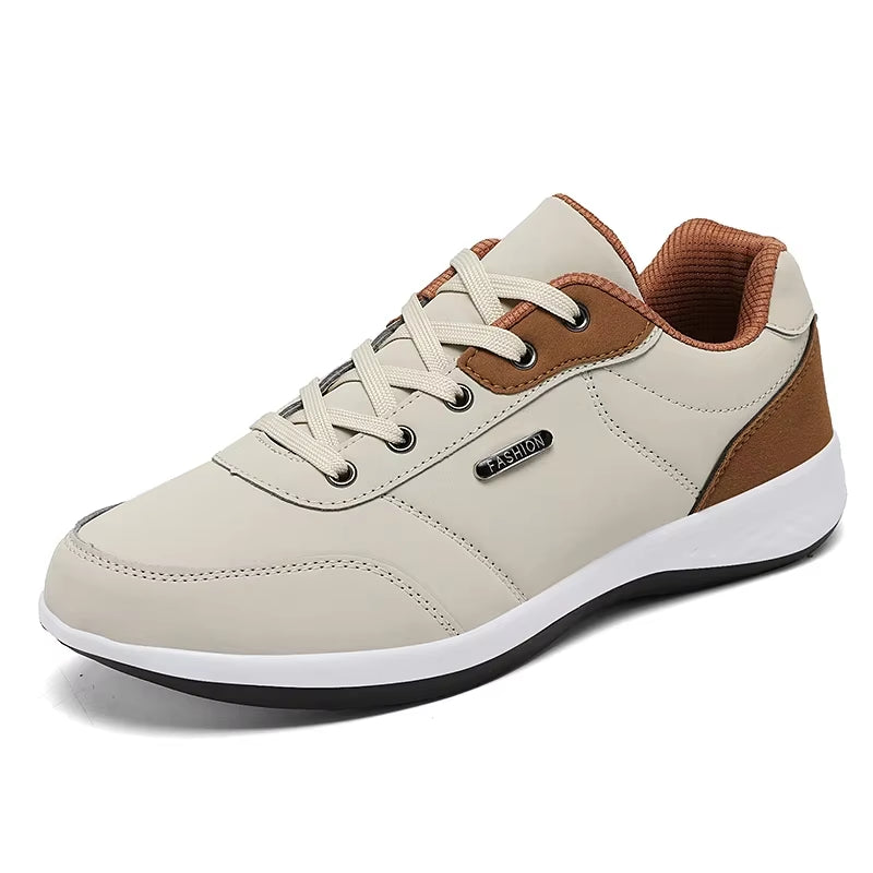 New Men Shoes Spring Autumn Waterproof Walking Sneakers Leisure Male Leather Sports Shoes Non-Slip Footwear Tennis for Men